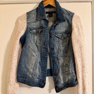 Calvin Klein Jeans Denim Sweater Sleeve jacket Upcycled women M